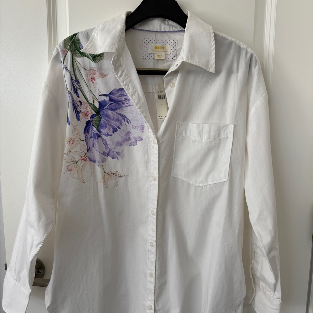 Maeve Women’s The Bennet Buttondown Tunic Floral NWT Size Small